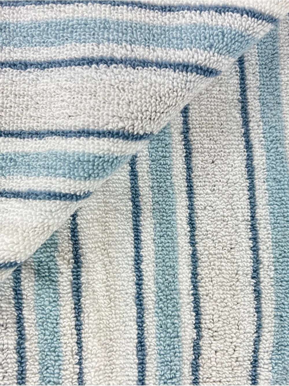 Tommy Bahama Towel Set Blue Brown Cream White Coastal Stripe Cotton 8 Pc NEW